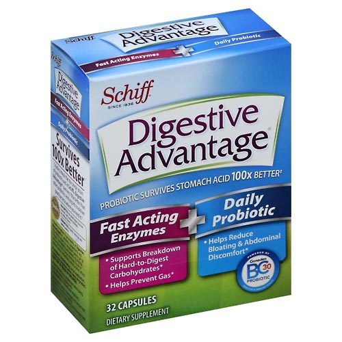 Image for Digestive Advantage Fast Acting Enzymes + Daily Probiotic, Capsules,32ea from TED PHARMACY