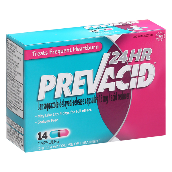 Image for Prevacid Lansoprazole, 24 Hour, 15 mg, Delayed-Release Capsules,14ea from TED PHARMACY