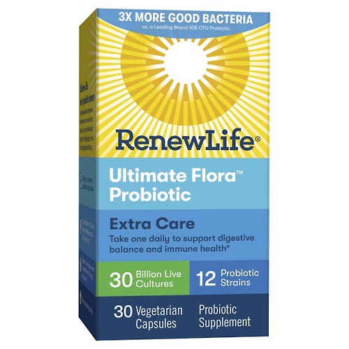 Image for ReNew Life Probiotic, Extra Care, Vegetable Capsules,30ea from TED PHARMACY