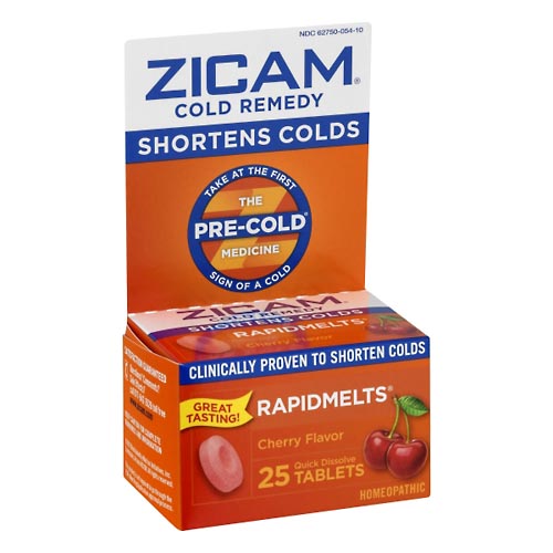 Image for Zicam Cold Remedy, Quick Dissolve Tablets, Cherry Flavor,25ea from TED PHARMACY