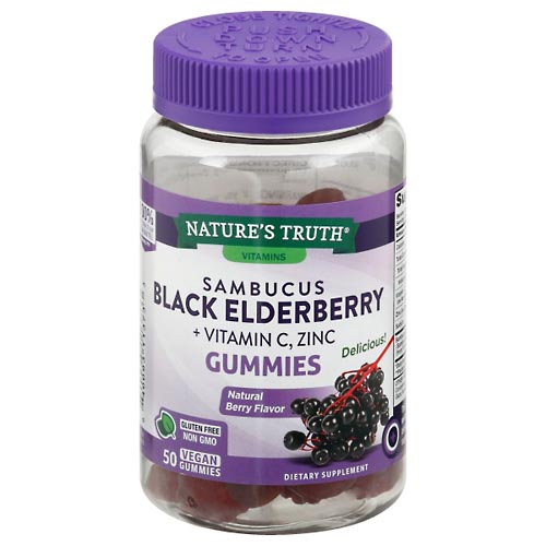 Image for Nature's Truth Sambucus Black Elderberry, Vegan Gummies, Natural Berry Flavor,50ea from TED PHARMACY
